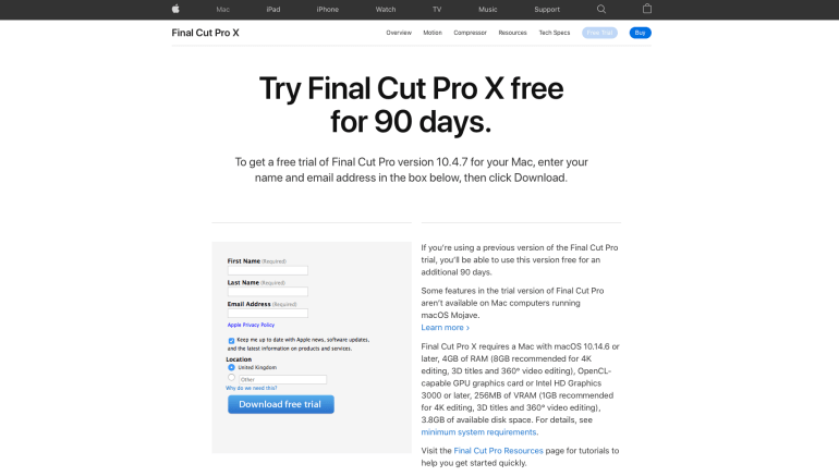 Final Cut Pro 7 Download For Mac Trial